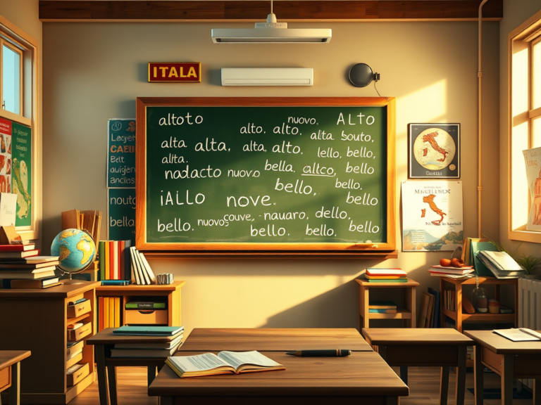 أهمية الصفات في اللغة الإيطالية